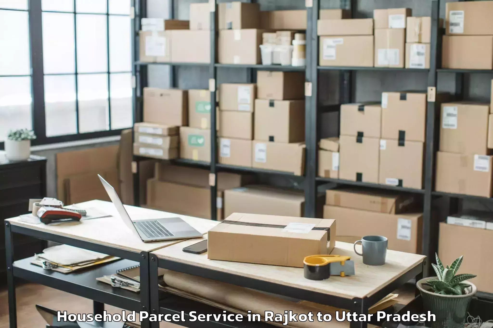 Quality Rajkot to Sampurnanand Sanskrit Vishvavi Household Parcel